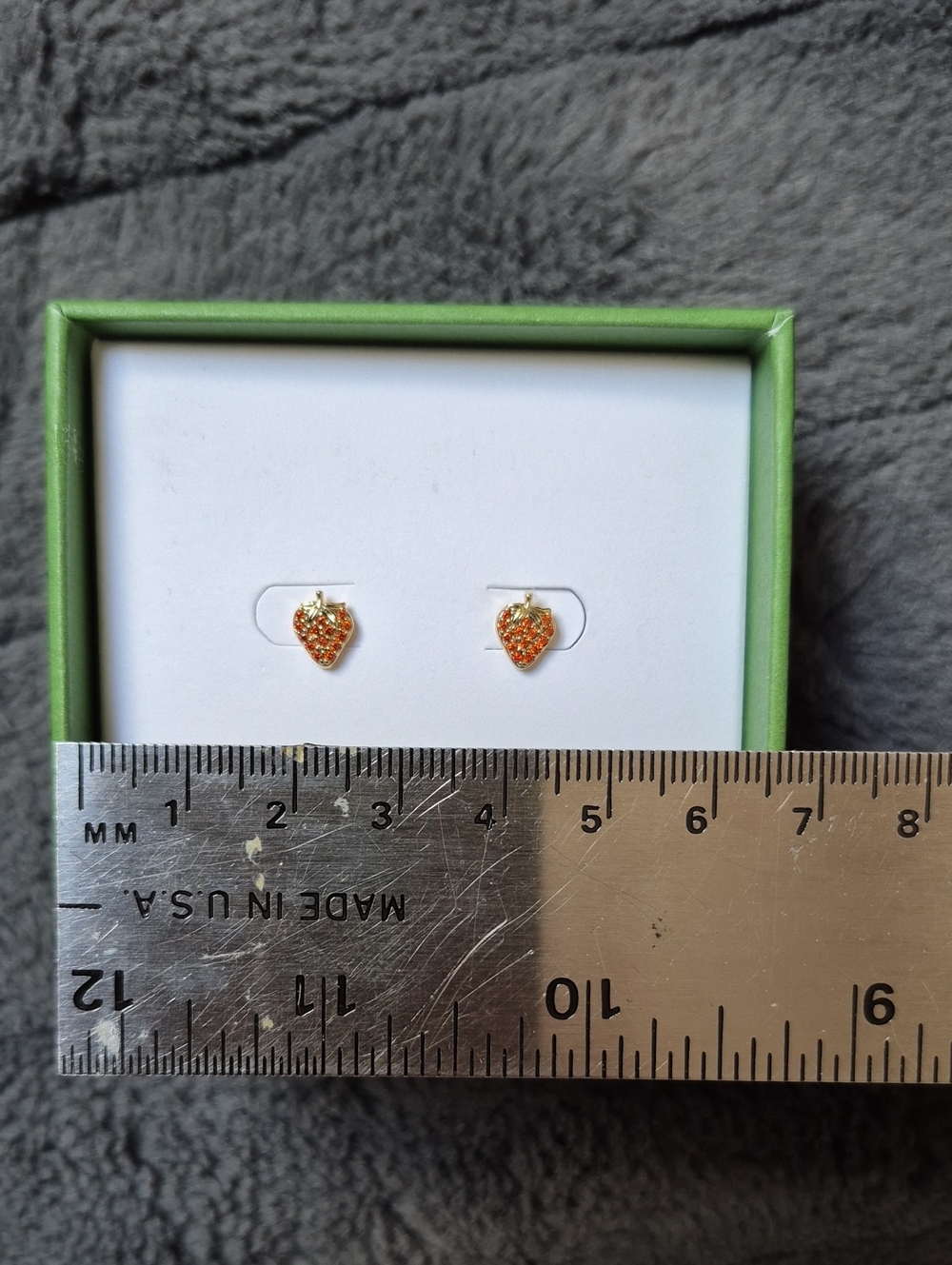 Kate Spade Dainty Strawberry Stud Earrings, New In Box! - Picture 2 of 7